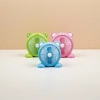 Green frog, pink bear and blue bear shaped small fan are available in three colors details Picture